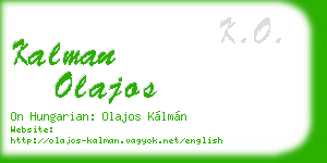 kalman olajos business card